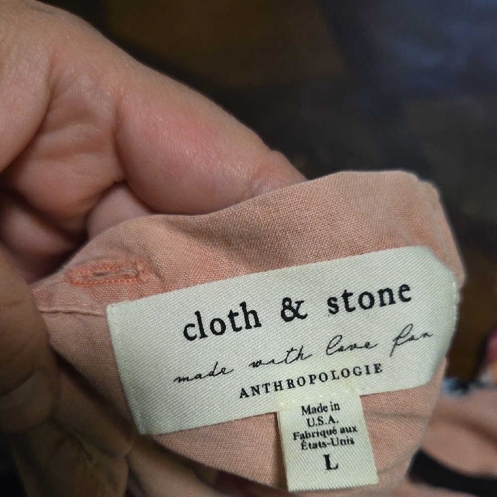 Anthropologie Dusty Rose Button-Down Blouse - Picture 3 of 3